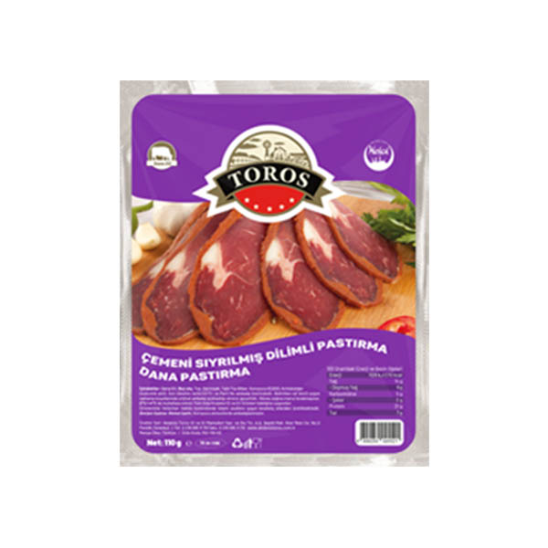 Akdeniz Toros Dilimli Pastırma ( Antrikot Dana )  110g
